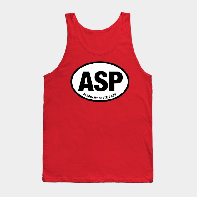 Allegany State Park ASP Oval Sticker Design Tank Top by PodDesignShop